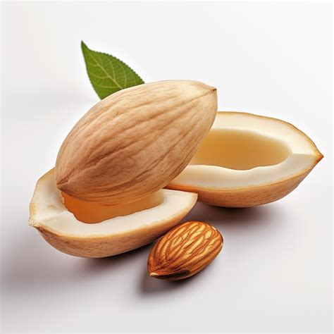 Premium Ai Image Almond Isolated On White Background