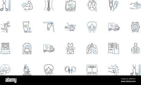 Medical Evaluation Line Icons Collection Diagnosis Assessment