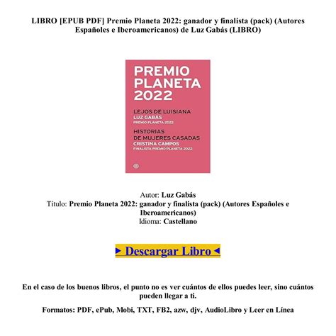 Gratis Pdf Epub Premio Planeta Ganador Y Finalista Pack