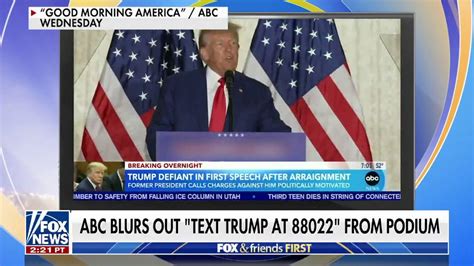 Abc Called Out For Blurring Trump Podium Message From Mar A Lago Speech Election Interference