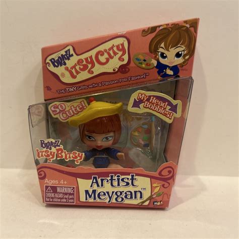 Vintage Bratz Itsy Bitsy Artist Meygan Bobblehead Dollnew In Box Ebay