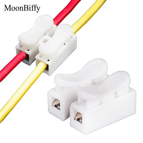 Moonbiffy 30pcs Lot 2 Pins Electrical Cable Connectors Ch2 Quick Splice Lock Wire Terminals Set