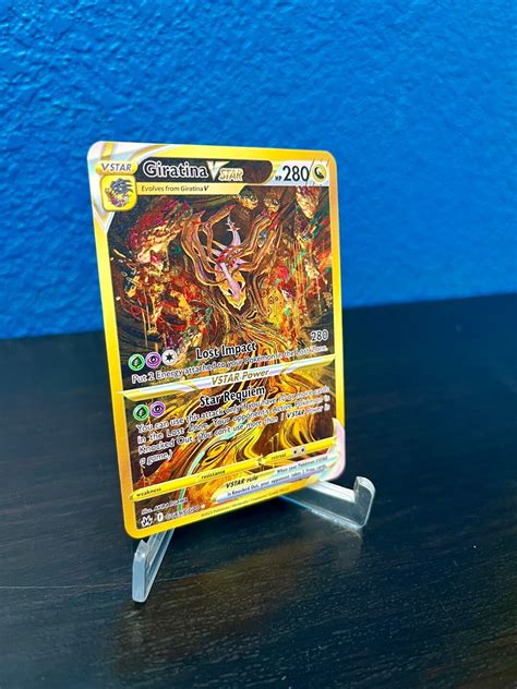 Giratina Vstar Custom Gold Metal Pokemon Card Etsy