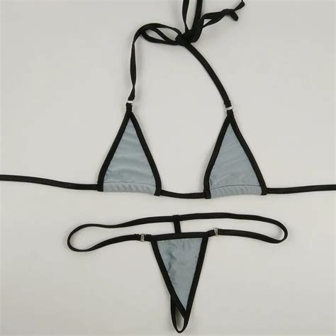 Donne Della Maglia Sexy Hot Bendaggio Trasparente Mini Micro Bikini