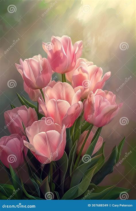 Radiant Tulips A Burst Of Color To Brighten Your Day AI Generated