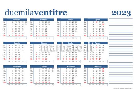 Calendario 2023