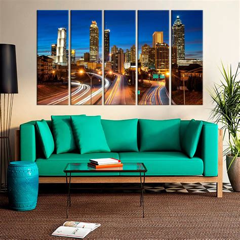 Atlanta Skyline canvas print Atlanta skyline Atlanta wall art | Etsy