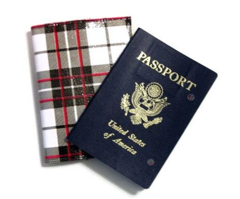 Items Similar To Scottish Plaid Oilcloth Passport Cover Straight Up On Etsy