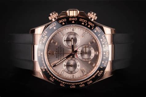 Rolex Daytona Rose Gold Oysterflex Sundust Diamond Dial Ref Ln