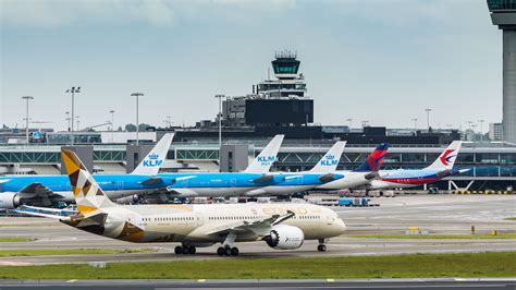 KLM Vliegtuigen Op Schiphol Pilot Selection Training