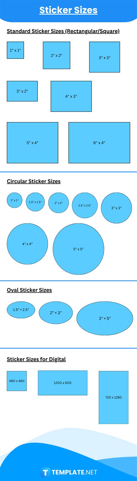 sticker sizes dimension inches mm cm pixel