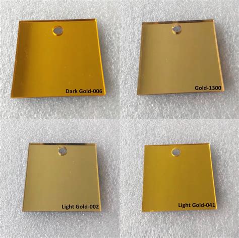 Mm Gold Acrylic Sheet Silver Gold Color Acrylic Mirror Sheet Pmma