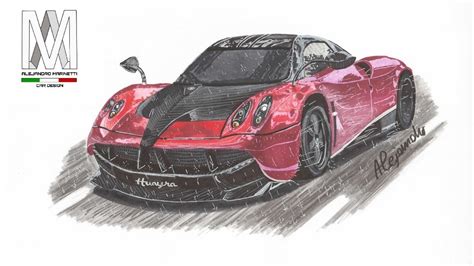 Pagani Huayra Time Lapse Drawing Youtube