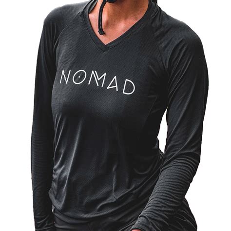 Camisa Nomad Naked Manga Longa Feminina Preto Menta Motos A Melhor Loja De Motocross Do Brasil