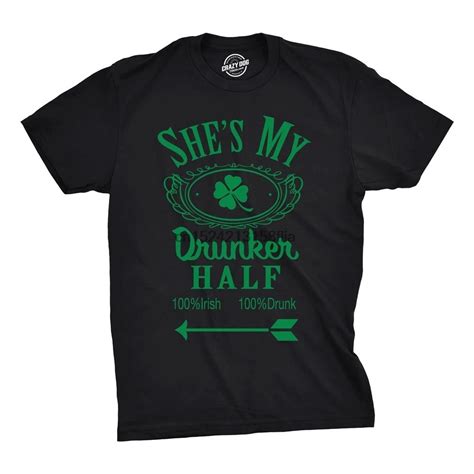 Mens Shes My Drunker Half Funny Couples Saint Patricks Day Drinking T