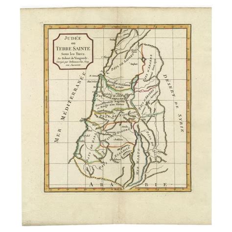 Antique Map Of Palestine Holy Land By J B Homann Circa 1750 At 1stDibs