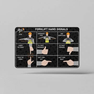 Forklift Hand Signal Cards Crane Telehandler Available