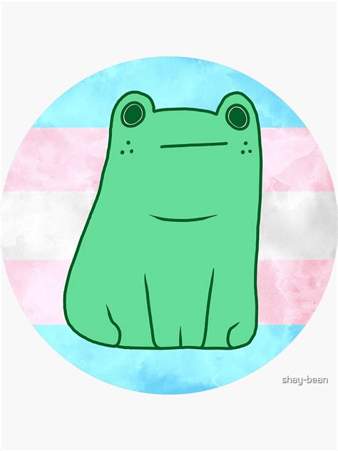 Trans Pride Frog Sticker For Sale By Shay Bean Redbubble