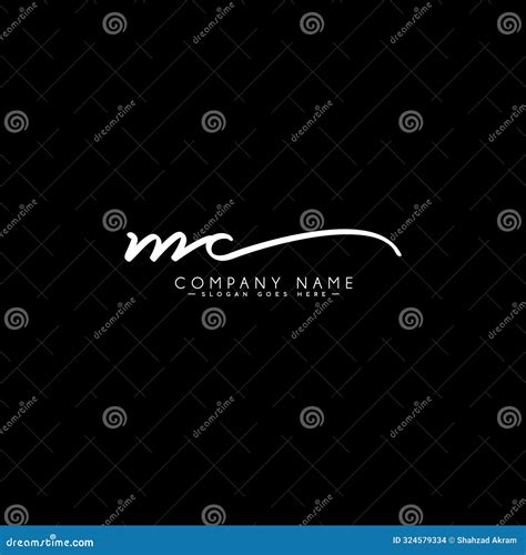 Initial Signature Logo For Letter MC Vector Logo Template In