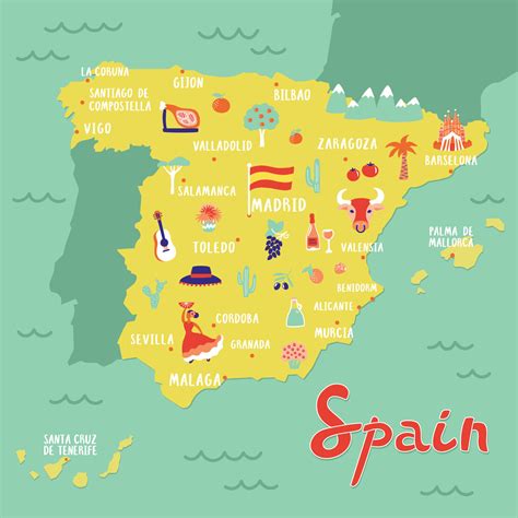 Spain Map Art For Sale at Maria Ayotte blog