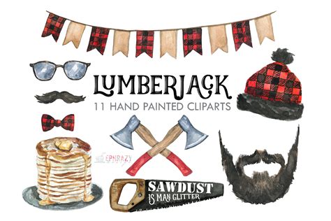 Lumberjack Clipart Illustrations Creative Market