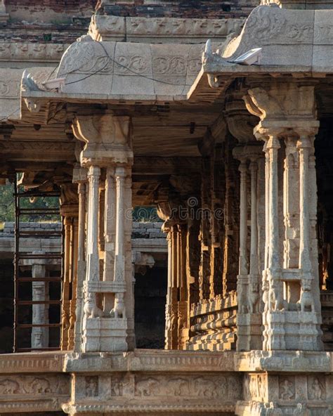 Musical Pillars in the Vijaya Vitthala Temple in Hampi Stock Image ...