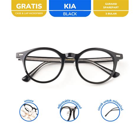 Jual Zonakacamata The Classic Kia Black Frame Kacamata Pria