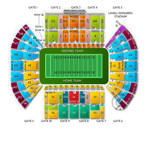 BYU Stadium Map