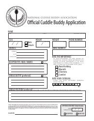 Official Cuddle Buddy Application Form - National Cuddle Buddy ...