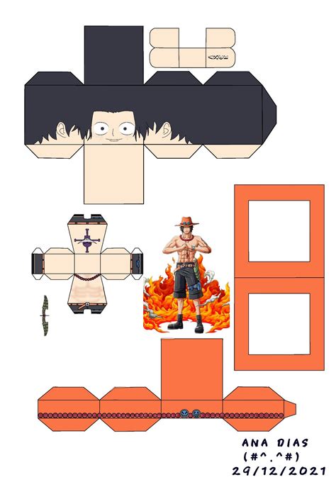 Papel Craft Do Ace De One Piece Decoraciones Para Cartas Artesan As