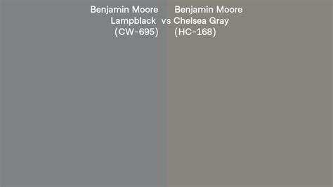 Benjamin Moore Lampblack Vs Chelsea Gray Side By Side Comparison