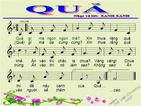 Bài hát (lớp 1) QUẢ _ Nhạc và lời: XANH XANH - YouTube