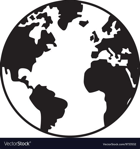 World map globe earth icon Royalty Free Vector Image