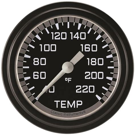 Classic Instruments Autocross Gray 2 5 8 Stock Eliminator Temp Gauge