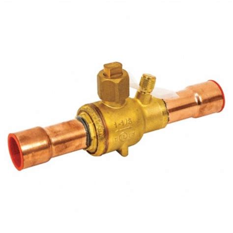 NDL 3 4 Full Port R410A Refrigeration Ball Valve With Schrader NBV06