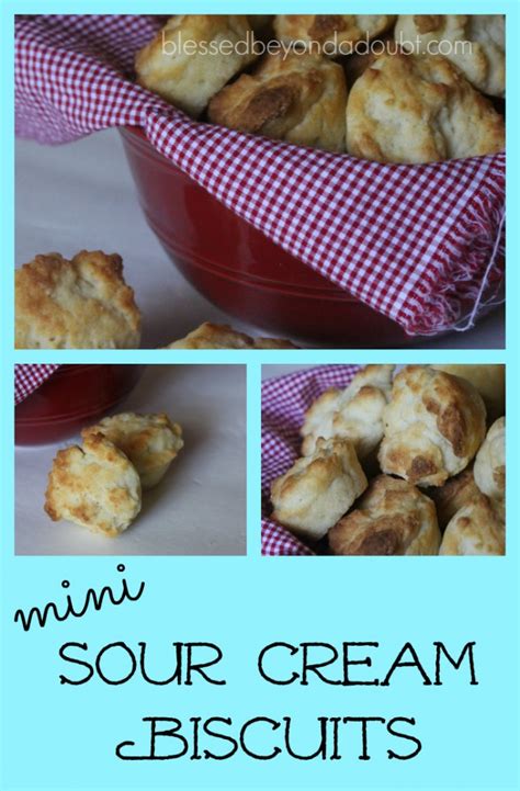 Mini Sour Cream Biscuits Only 3 Ingredients