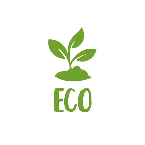 Premium Vector Environmental Icon With Eco Plant Vector Illustration