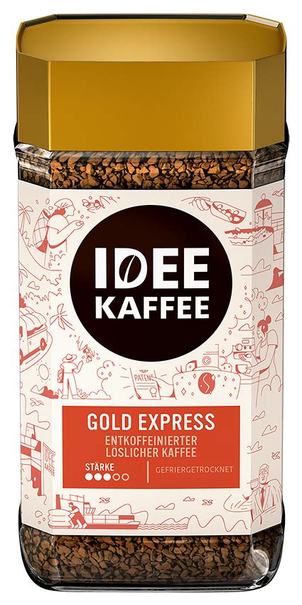 IDEE KAFFEE Gold Express Entkoffeiniert Löslicher Kaffee 1 x 200 g