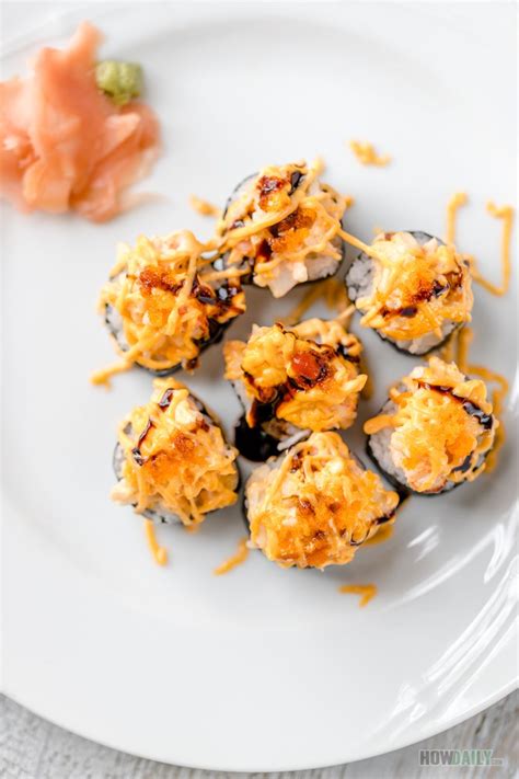 Burning Volcano Sushi Roll Recipe With Lava Topping Oyster Recipes