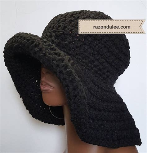 Diva Chunky Crochet Floppy Wide Brimmed Hat By Razonda Lee Etsy