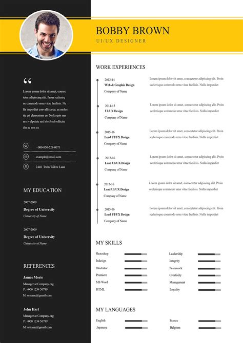 2021 Resume Templates Fityninja