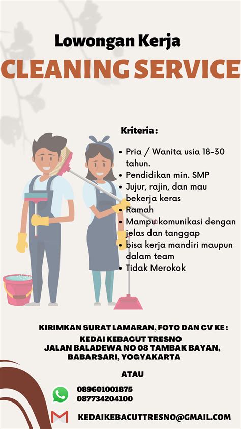 Lowongan Kerja Office Boy Girl Cleaning Service Di Kedai Kedai