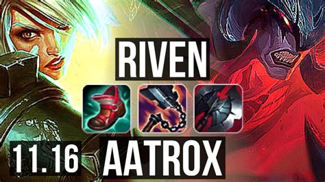 RIVEN Vs AATROX TOP Rank 2 Riven 7 Solo Kills 12 2 8 Dominating