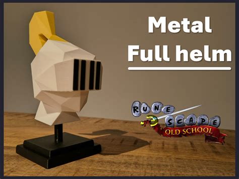 Metal Full Helm Runescape Display Piece No Ams By Mikestl Makerworld