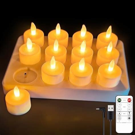 Amazon Rechargeable Led Candle Tealight Set Of Flameless