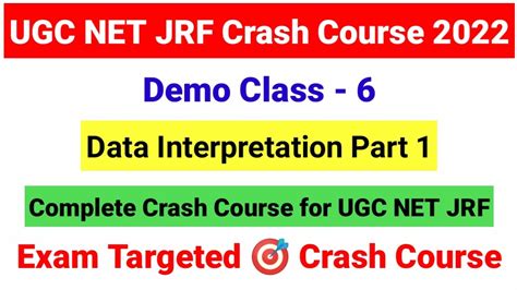 Demo Class Ugc Net Data Interpretation Ugc Net Jrf Crash Course