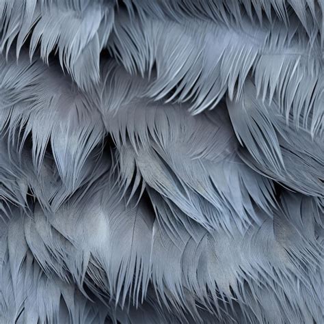 Premium AI Image | Closeup of a grey feather texture on a pigeon