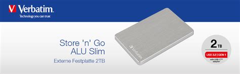 Verbatim Store N Go Alu Slim To Argent Disque Dur Externe Usb