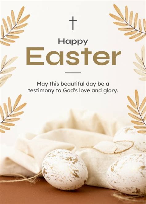 Happy Easter Wishes | Free Cards Template - Piktochart