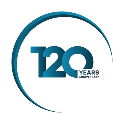 Logotipo de celebración de aniversario de 120 años diseño de plantilla